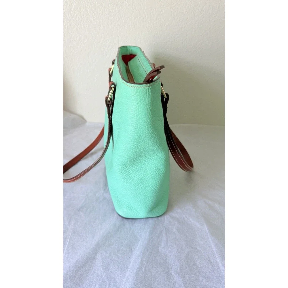 Dooney & Bourke Lexington Shopper Pebble Grain Leather Tote Bag Spearmint Green - Picture 5 of 14